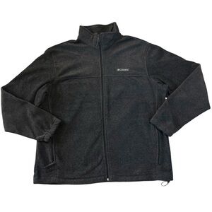 Columbia Full Zip Fleece Jacket In Charcoal Grey Size XL